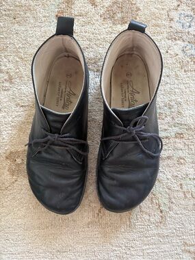 Black Lace-Up Minimalist Women's Ankle Booties